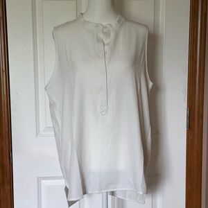 SPANX Sleeveless White Henley-Style Camisole